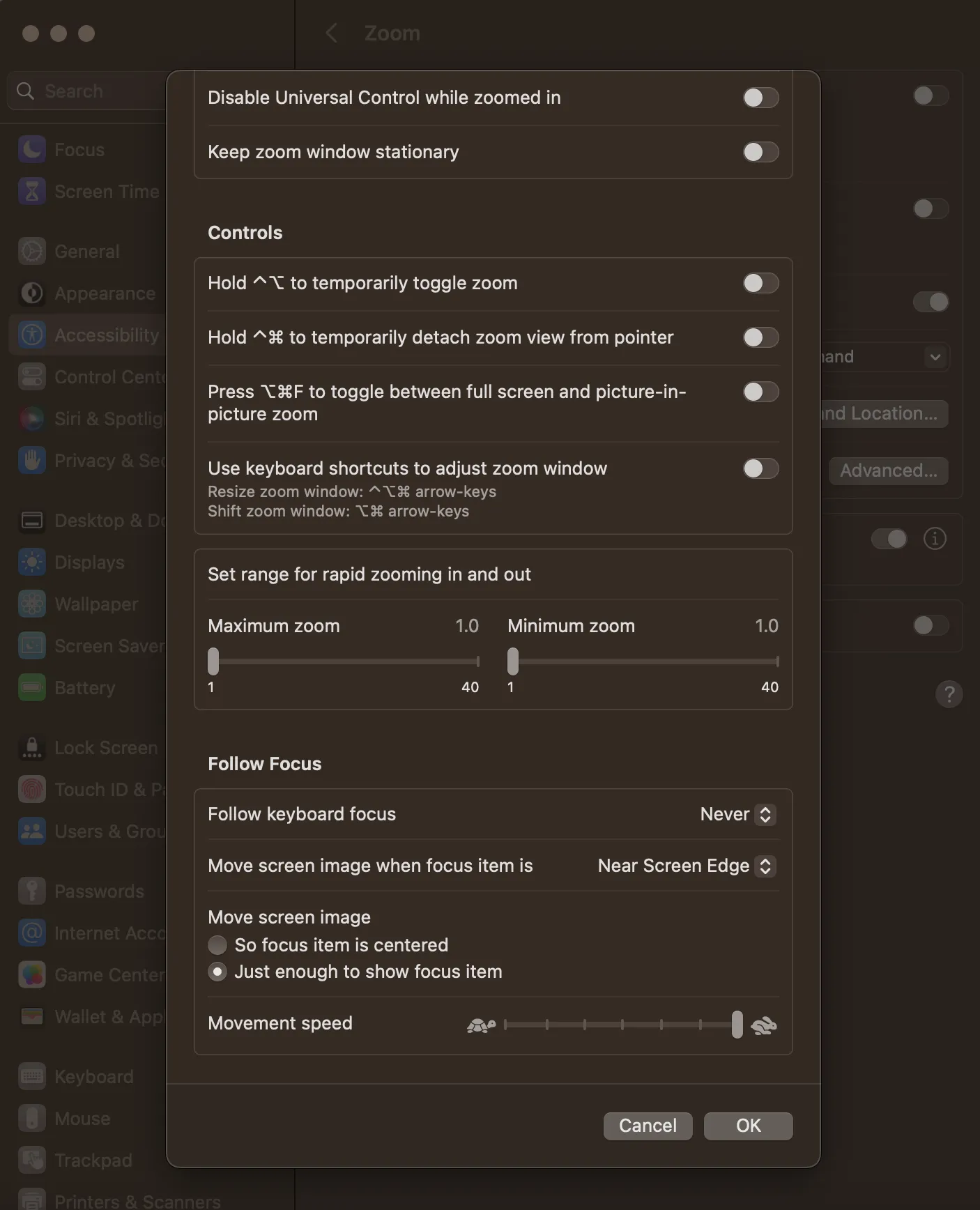 Advanced options 2/2