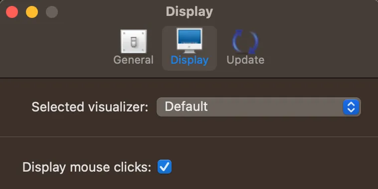 keycastr Display settings