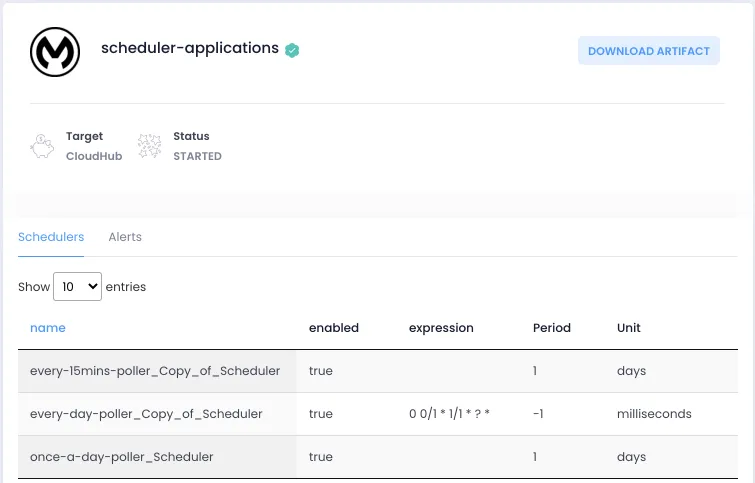 Image from a CloudHub application