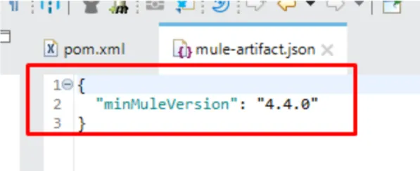 mule-artifact.json file with minMuleVersion set to "4.4.0"